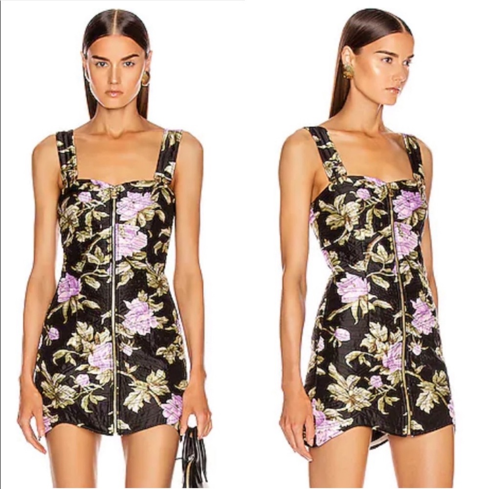 ALICE MCCALL Wild Flowers Mini Dress in Black Floral Size 2